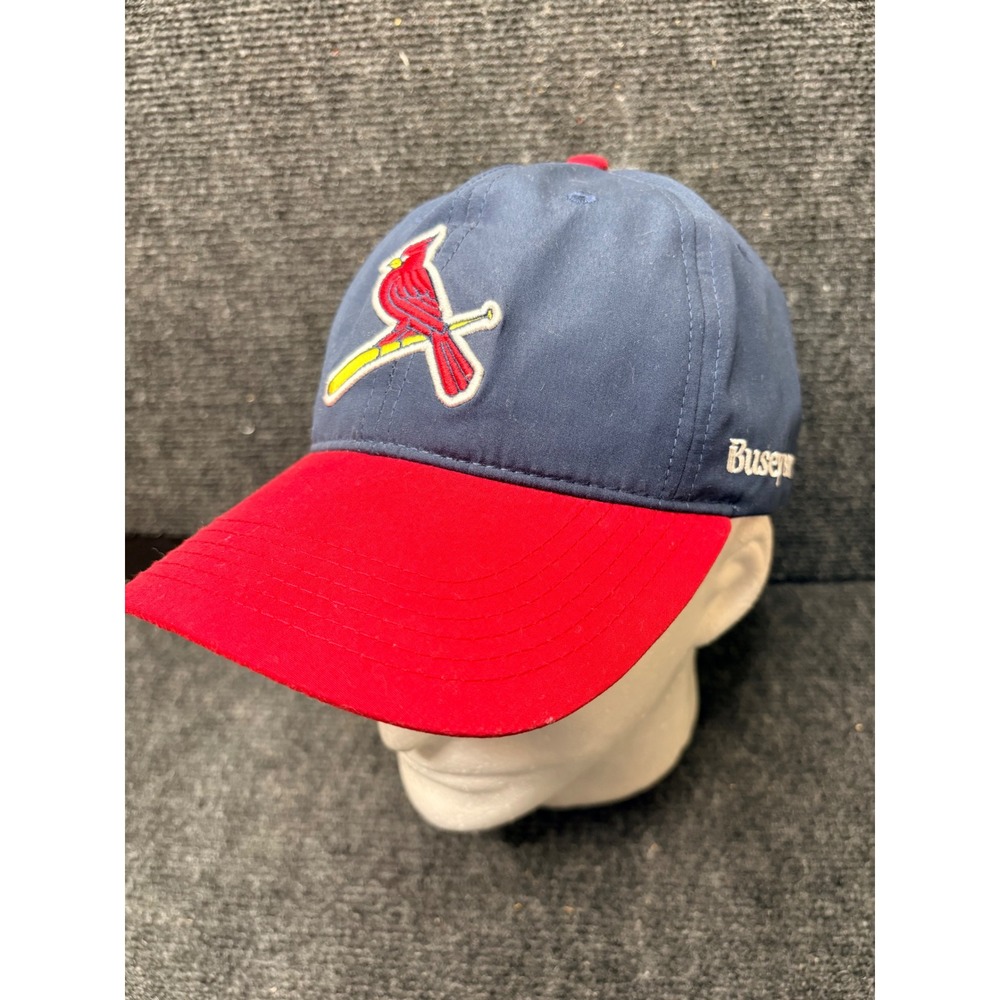 St Louis Cardinals Hat Navy Blue Red Adjustable MLB Baseball Cap Busey Logo
